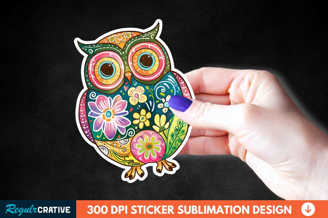 Easter Owl Sticker Clipart Sublimation Regulrcrative 