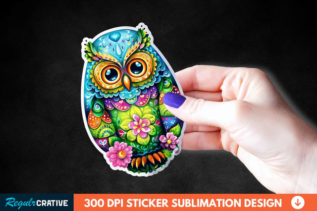 Easter Owl Sticker Clipart Sublimation Regulrcrative 