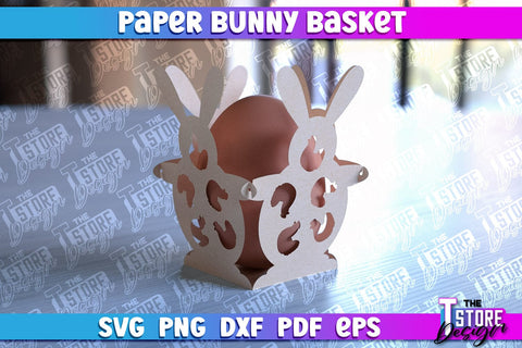 Easter Paper Bunny Basket | Paper Egg Holder | Easter Design SVG The T Store Design 