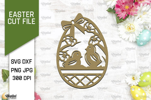 Easter Paper Cut Bundle. Easter Decor Laser Cut. Happy Easter SVG 3D Paper Evgenyia Guschina 