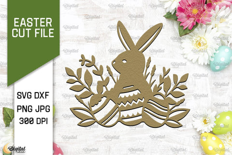 Easter Paper Cut Bundle. Easter Decor Laser Cut. Happy Easter SVG 3D Paper Evgenyia Guschina 