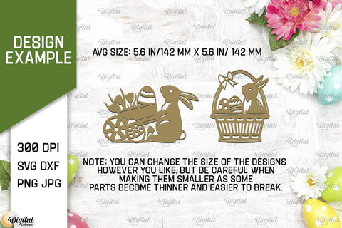 Easter Paper Cut Bundle. Easter Decor Laser Cut. Happy Easter SVG 3D Paper Evgenyia Guschina 