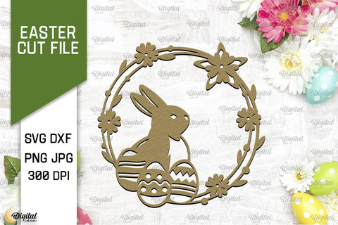 Easter Paper Cut Bundle. Easter Decor Laser Cut. Happy Easter SVG 3D Paper Evgenyia Guschina 