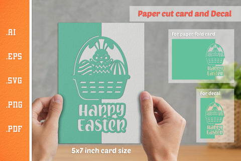 Easter Paper Cut Card SVG 1 SVG Slim Studio 
