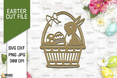 Easter Paper Cut. Easter Decor Laser Cut. Happy Easter SVG 3D Paper Evgenyia Guschina 