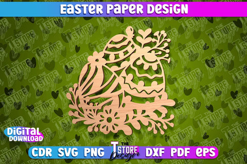 Easter Paper Design | Easter Decor | Happy Easter | Easter Bunny SVG The T Store Design 