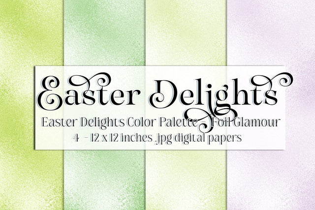 Easter Paper | Easter Scrapbook Paper | Digital Scrapbook Paper | Foil | Easter Foil Texture | Easter Colors | Spring Foil Papers | Luxury 1 Digital Pattern Designing with Marlo 