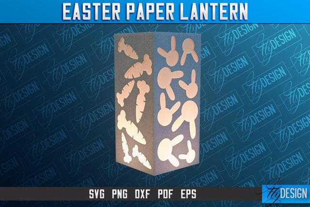 Easter Paper Lantern | 3D Lantern Paper Cut | Night Lights SVG Fly Design 
