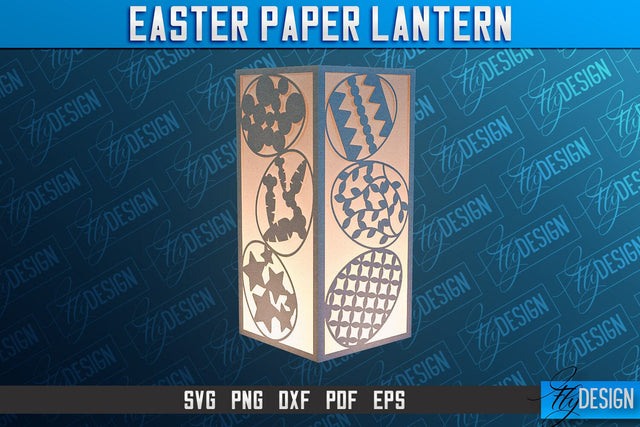 Easter Paper Lantern | 3D Lantern Paper Cut | Night Lights SVG Fly Design 