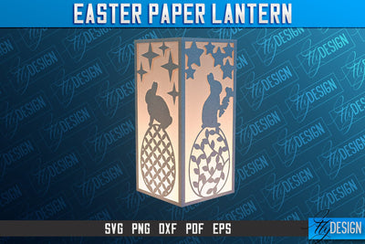 Easter Paper Lantern | 3D Lantern Paper Cut | Night Lights SVG Fly Design 