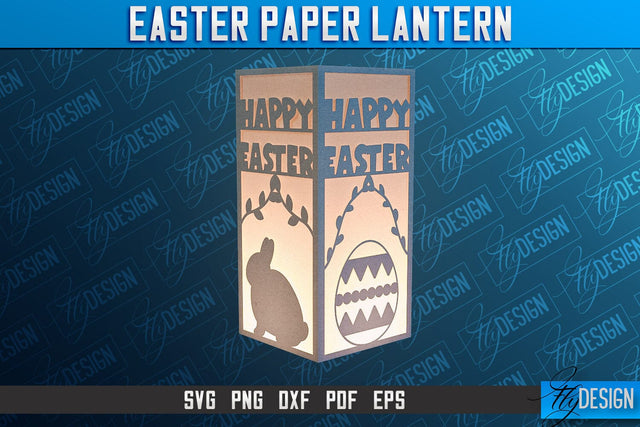 Easter Paper Lantern | 3D Lantern Paper Cut | Night Lights SVG Fly Design 