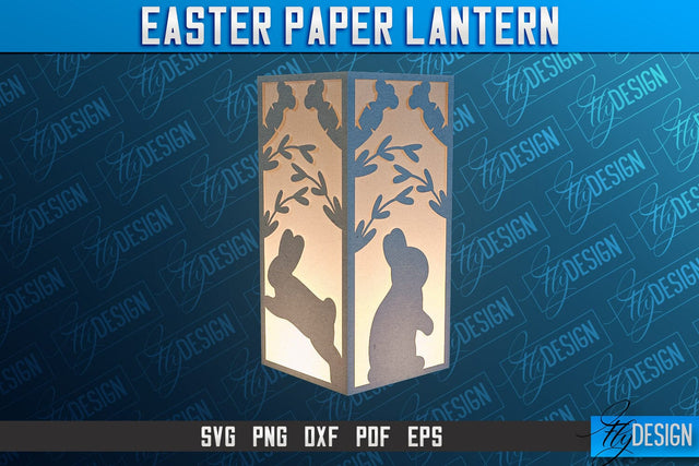 Easter Paper Lantern | 3D Lantern Paper Cut | Night Lights SVG Fly Design 