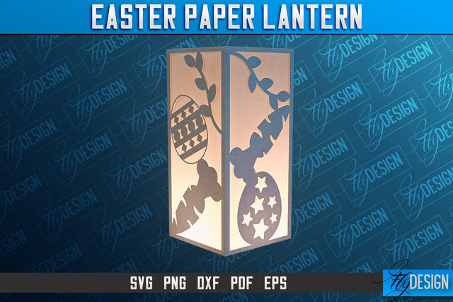 Easter Paper Lantern | 3D Lantern Paper Cut | Night Lights SVG Fly Design 