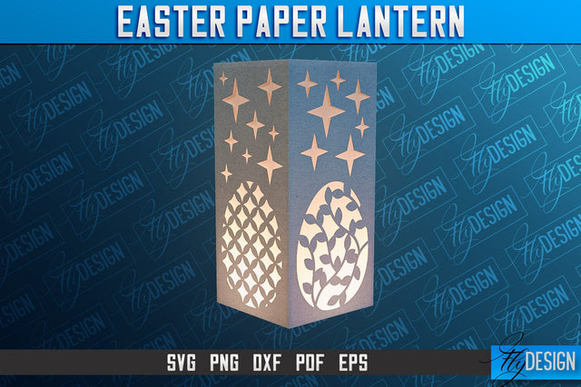 Easter Paper Lantern | 3D Lantern Paper Cut | Night Lights SVG Fly Design 