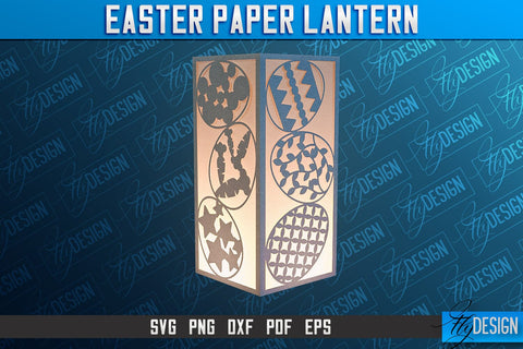 Easter Paper Lantern | 3D Lantern Paper Cut | Night Lights SVG Fly Design 