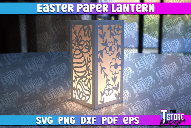 Easter Paper Lantern | 3D Lantern Paper Cut | Night Lights SVG The T Store Design 