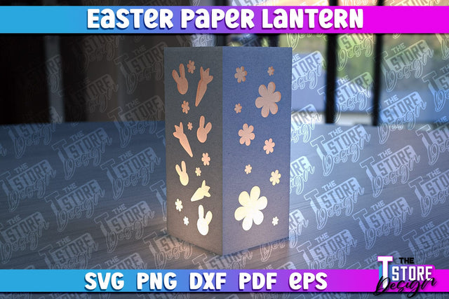 Easter Paper Lantern | 3D Lantern Paper Cut | Night Lights SVG The T Store Design 