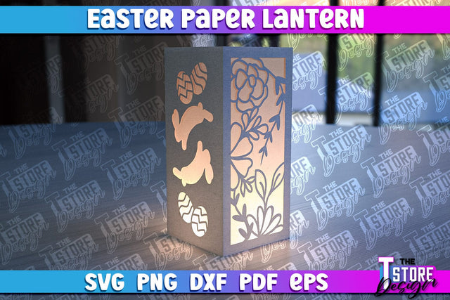 Easter Paper Lantern | 3D Lantern Paper Cut | Night Lights SVG The T Store Design 
