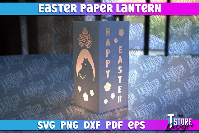 Easter Paper Lantern | 3D Lantern Paper Cut | Night Lights SVG The T Store Design 