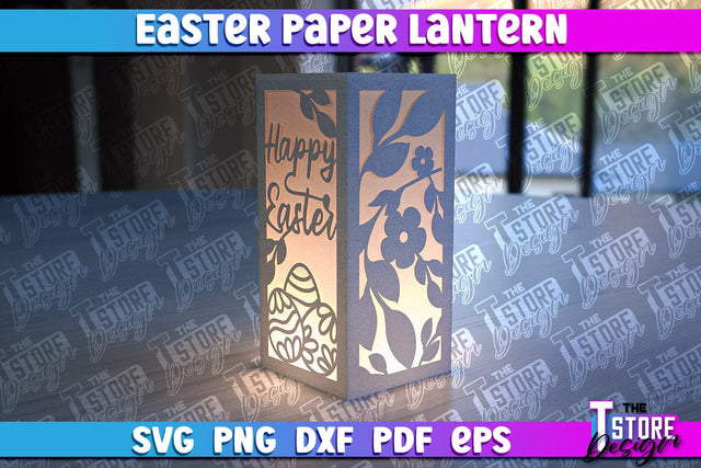 Easter Paper Lantern | 3D Lantern Paper Cut | Night Lights SVG The T Store Design 