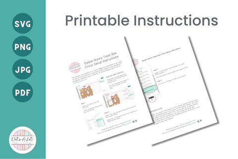 Easter Party Favor Bunny Treat Box 3D SVG Cut File 3D Paper Dots-A-Lot 