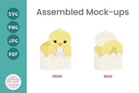 Easter Party Favor Chick Treat Box 3D SVG Cut File SVG Dots-A-Lot 