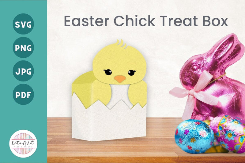 Easter Party Favor Chick Treat Box 3D SVG Cut File SVG Dots-A-Lot 