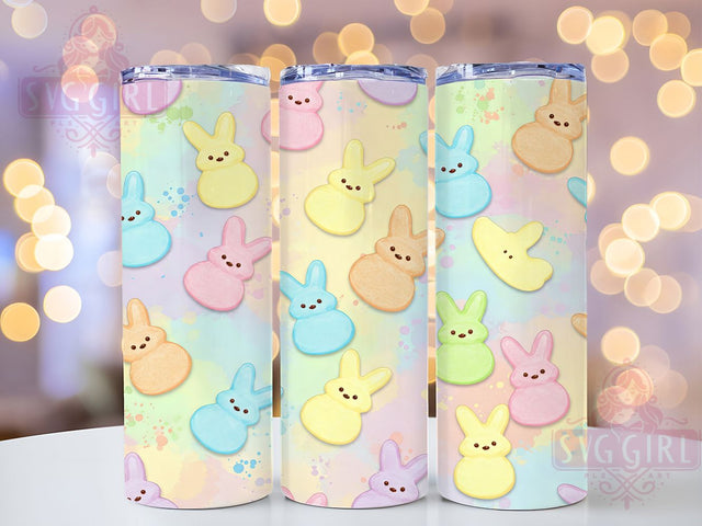 Easter Peeps Pastel Bunny Tumbler Wrap, Pastel Bunny Mug, Cute Easter Cup, Spring Peeps Wrap, Bunny Lover Gift, Colorful Easter Design, Sublimation Tumbler Wrap Sublimation SvggirlplusArt 