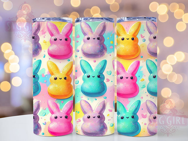Easter Peeps Pastel Bunny Tumbler Wrap, Pastel Bunny Mug, Cute Easter Cup, Spring Peeps Wrap, Bunny Lover Gift, Colorful Easter Design, Sublimation Tumbler Wrap Sublimation SvggirlplusArt 