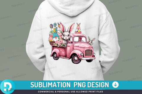 Easter pickup truck clipart PNG Design Sublimation Regulrcrative 