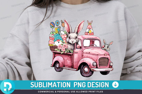 Easter pickup truck clipart PNG Design Sublimation Regulrcrative 