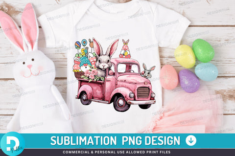 Easter pickup truck clipart PNG Design Sublimation Regulrcrative 