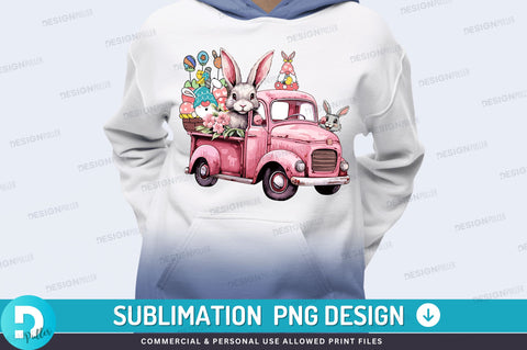 Easter pickup truck clipart PNG Design Sublimation Regulrcrative 