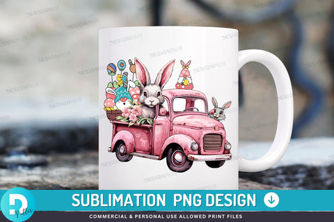 Easter pickup truck clipart PNG Design Sublimation Regulrcrative 