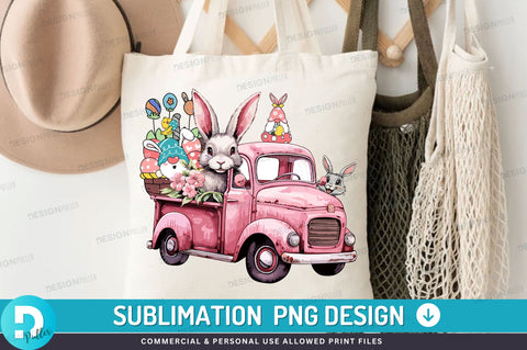 Easter pickup truck clipart PNG Design Sublimation Regulrcrative 