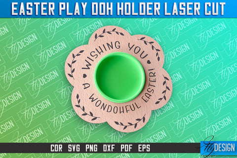 Easter Play Doh Holder Design | Easter Design | CNC File SVG Fly Design 