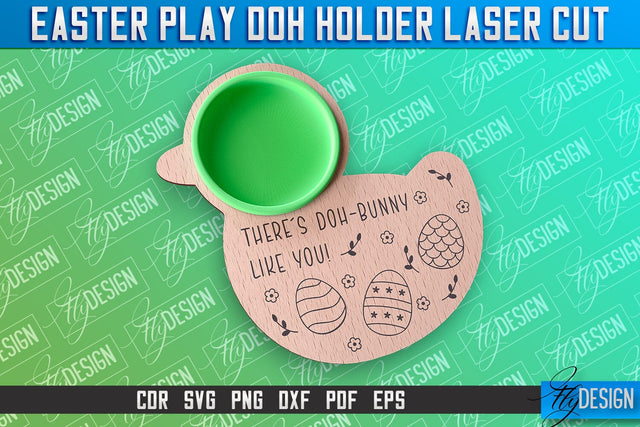 Easter Play Doh Holder Design | Easter Design | CNC File SVG Fly Design 