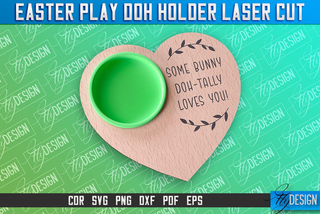 Easter Play Doh Holder Design | Easter Design | CNC File SVG Fly Design 
