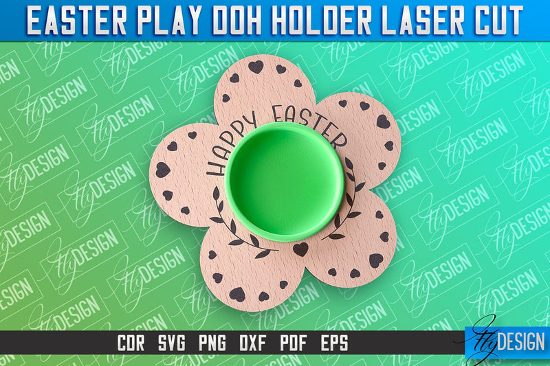 Easter Play Doh Holder Design | Easter Design | CNC File SVG Fly Design 