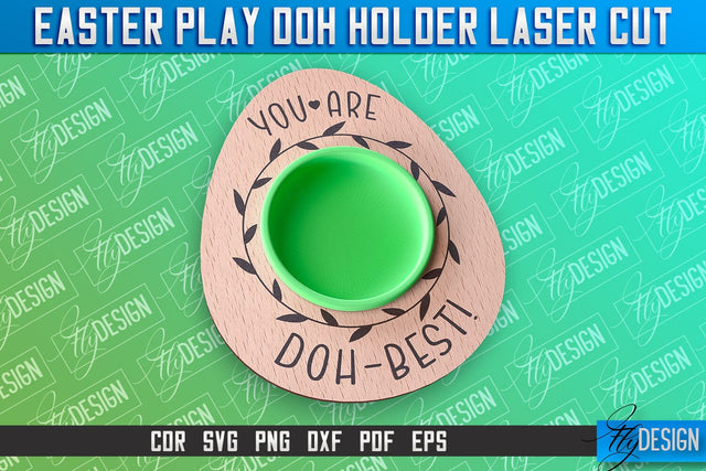 Easter Play Doh Holder Design | Easter Design | CNC File SVG Fly Design 