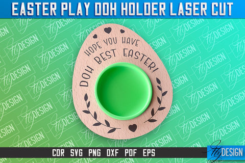 Easter Play Doh Holder Design | Easter Design | CNC File SVG Fly Design 