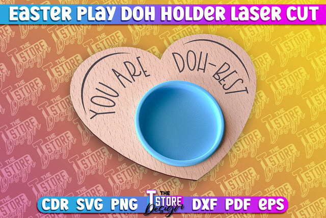 Easter Play Doh Holder Design | Easter Design | CNC File SVG The T Store Design 