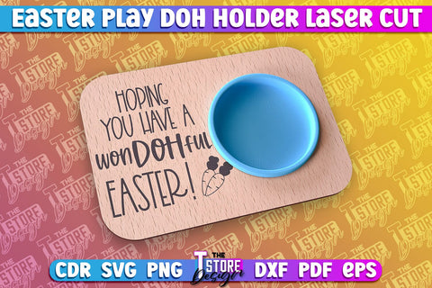 Easter Play Doh Holder Design | Easter Design | CNC File SVG The T Store Design 