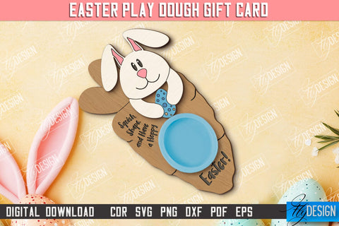 Easter Play Dough Gift Card | Creative Play Dough Greeting Card | Personalized Artwork Card | CNC File SVG Fly Design 