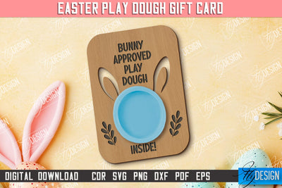 Easter Play Dough Gift Card | Creative Play Dough Greeting Card | Personalized Artwork Card | CNC File SVG Fly Design 