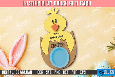 Easter Play Dough Gift Card | Creative Play Dough Greeting Card | Personalized Artwork Card | CNC File SVG Fly Design 