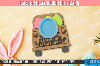 Easter Play Dough Gift Card | Creative Play Dough Greeting Card | Personalized Artwork Card | CNC File SVG Fly Design 