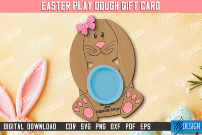 Easter Play Dough Gift Card | Creative Play Dough Greeting Card | Personalized Artwork Card | CNC File SVG Fly Design 