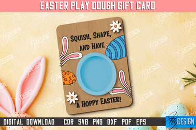 Easter Play Dough Gift Card | Creative Play Dough Greeting Card | Personalized Artwork Card | CNC File SVG Fly Design 