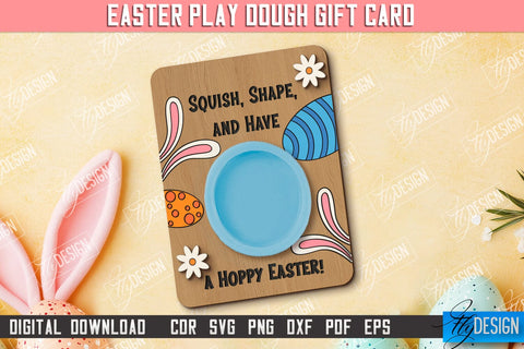 Easter Play Dough Gift Card | Creative Play Dough Greeting Card | Personalized Artwork Card | CNC File SVG Fly Design 